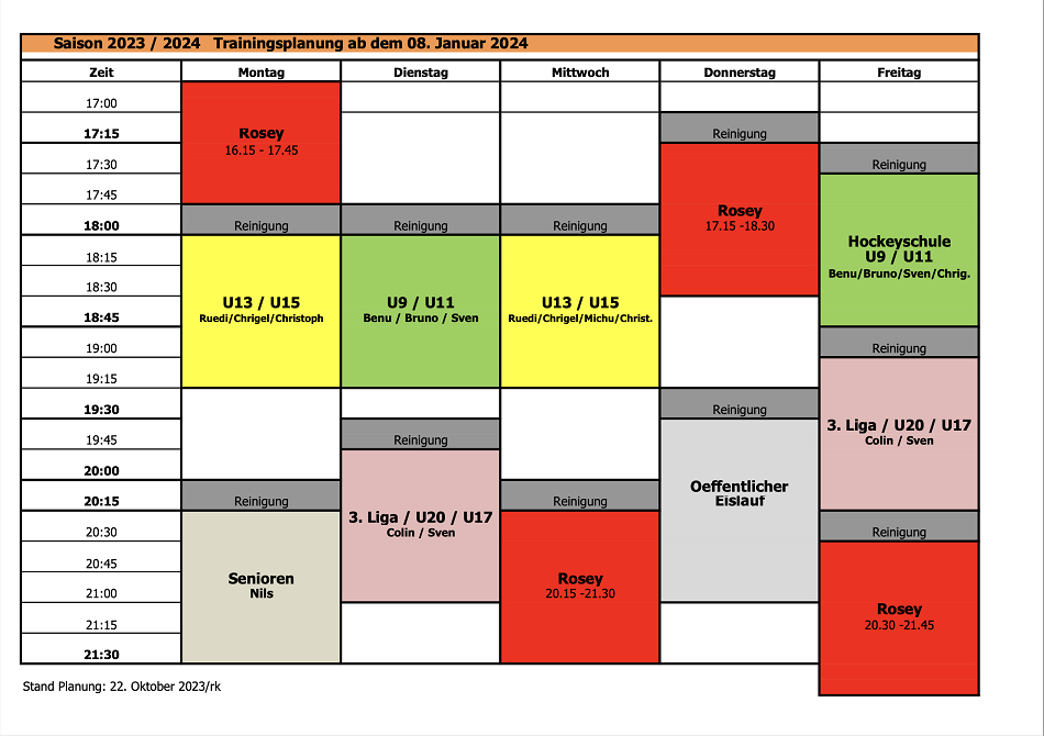 Neuer Trainingsplan online